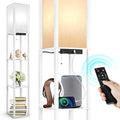 Outon LED Floor Lamp with Shelves – Dimmable Shelf Lamp with USB Ports