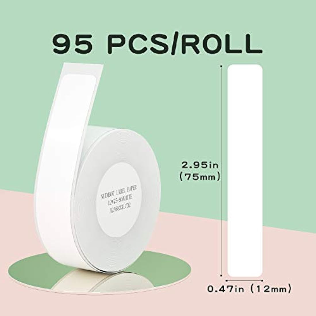 NIIMBOT D11 D110 D101 Thermal Label Tape | White 12x75mm Stickers