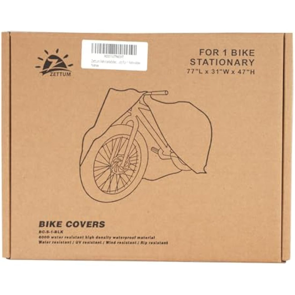 Zettum Heavy Duty Bike Cover | 600D Waterproof Outdoor Bicycle Storage