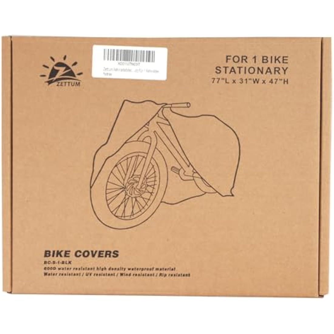 Zettum Heavy Duty Bike Cover | 600D Waterproof Outdoor Bicycle Storage