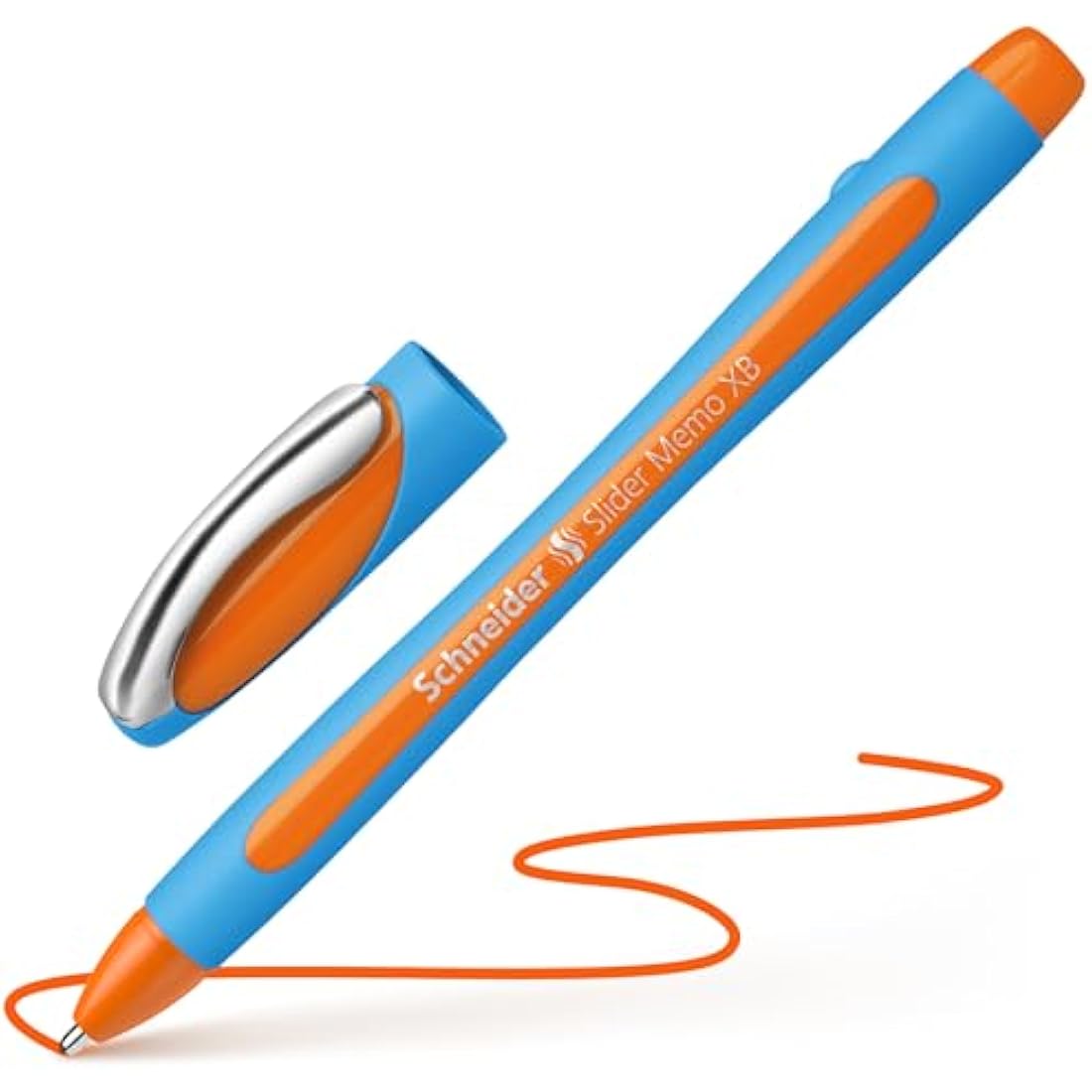 Schneider Slider Memo XB Ballpoint Pen - Orange Ink, Pack of 10