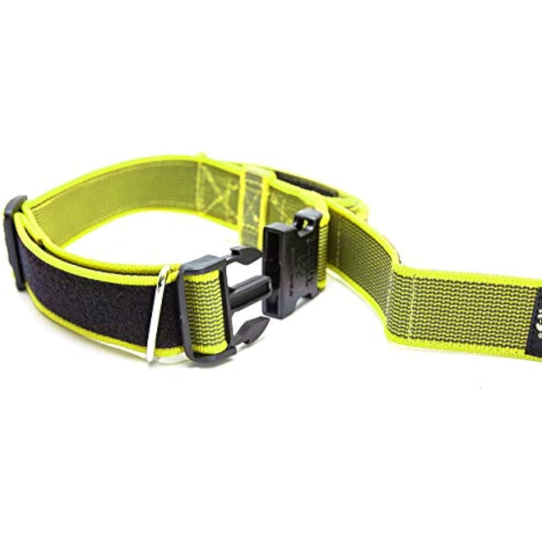 Julius-K9 Color and Gray Dog Collar with Handle - Neon-Gray, 50mm
