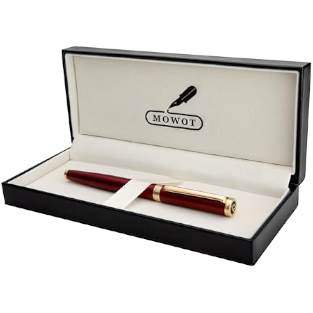 BEILUNER Luxury Fountain Pen – 24K Gold Finish Burgundy Fine Nib Pen