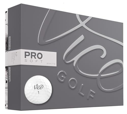 Vice Golf Pro Soft White Urethane Golf Balls – 3-Piece High Spin Control