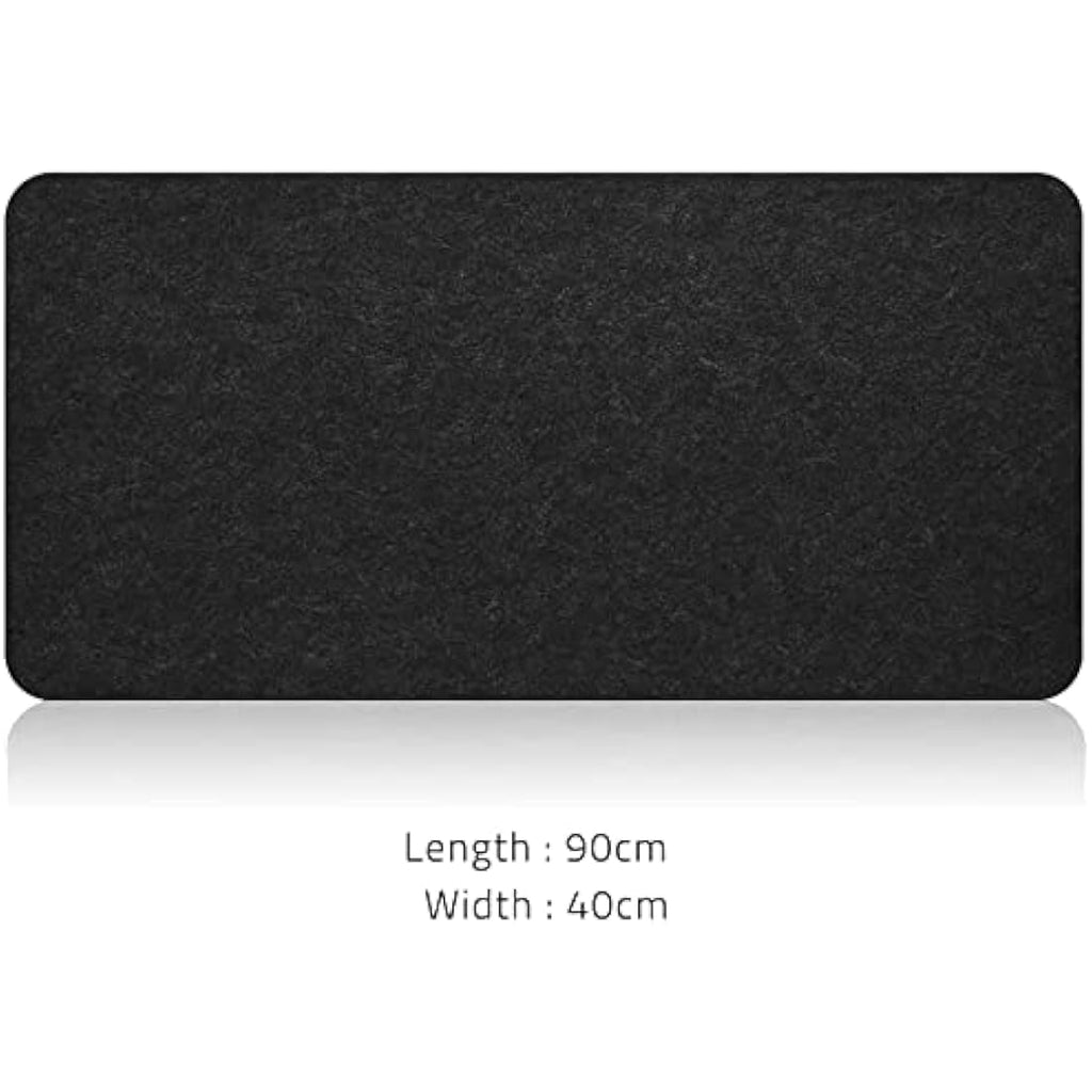 DawnTrees Felt Desk Mat – Large Keyboard & Mouse Pad, Dark Grey