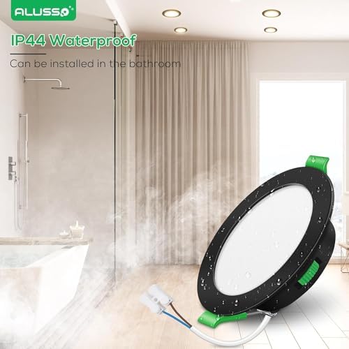 ALUSSO Ultra Slim LED Recessed Downlights | IP44 Dimmable CCT | 12 Pack
