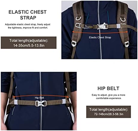 MOUNTAINTOP 40L Hiking Backpack | Water Resistant Trekking Rucksack