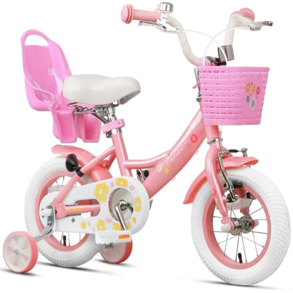 Glerc Maggie 12 Inch Girls Bicycle with Doll Seat and Basket
