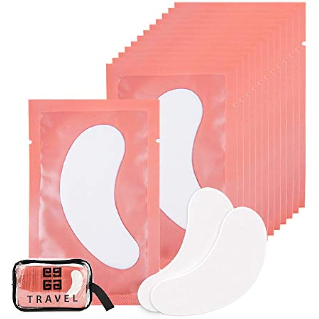 Pink Hydrogel Eye Pads for Eyelash Extensions - 250 Pairs