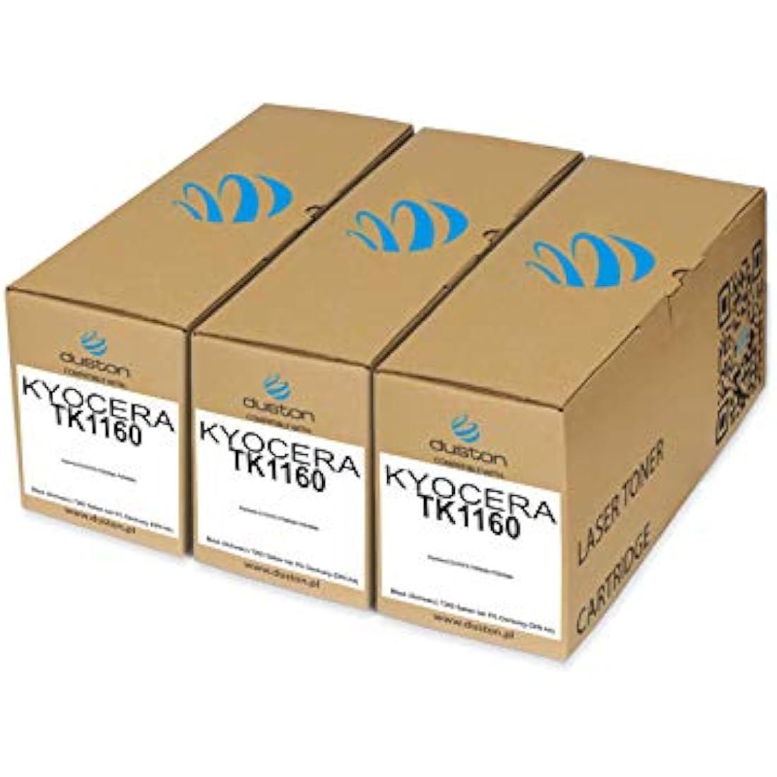 Duston TK-1160 Black Toner 3-Pack for Kyocera ECOSYS P2040dn P2040dw