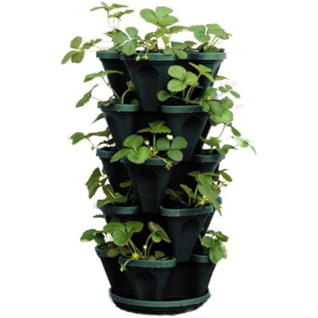 Mr. Stacky 5-Tier Vertical Stackable Planter - Self-Watering Hunter Green