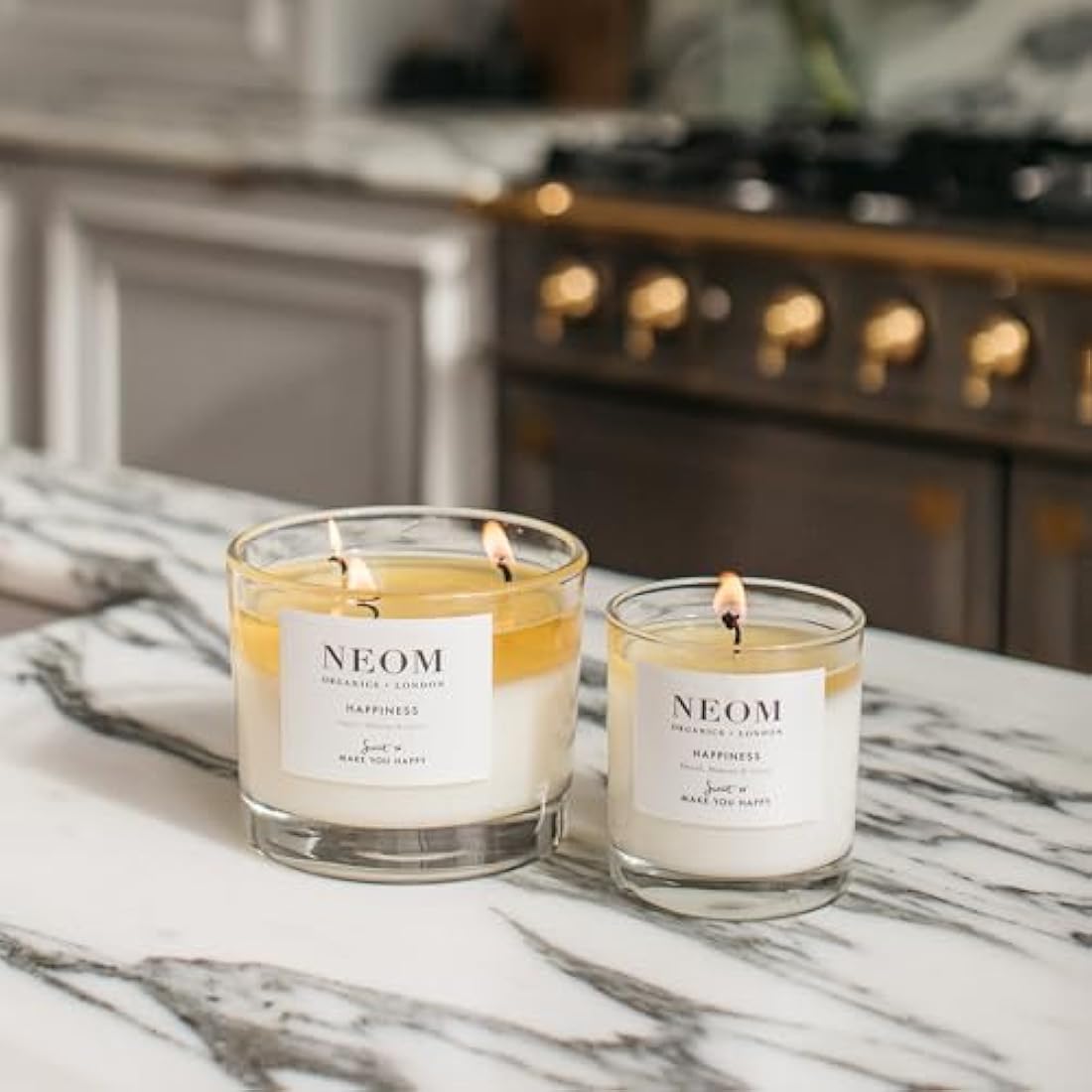 Neom Happiness Scented Candle | Neroli & Lemon Essential Oil | 185g
