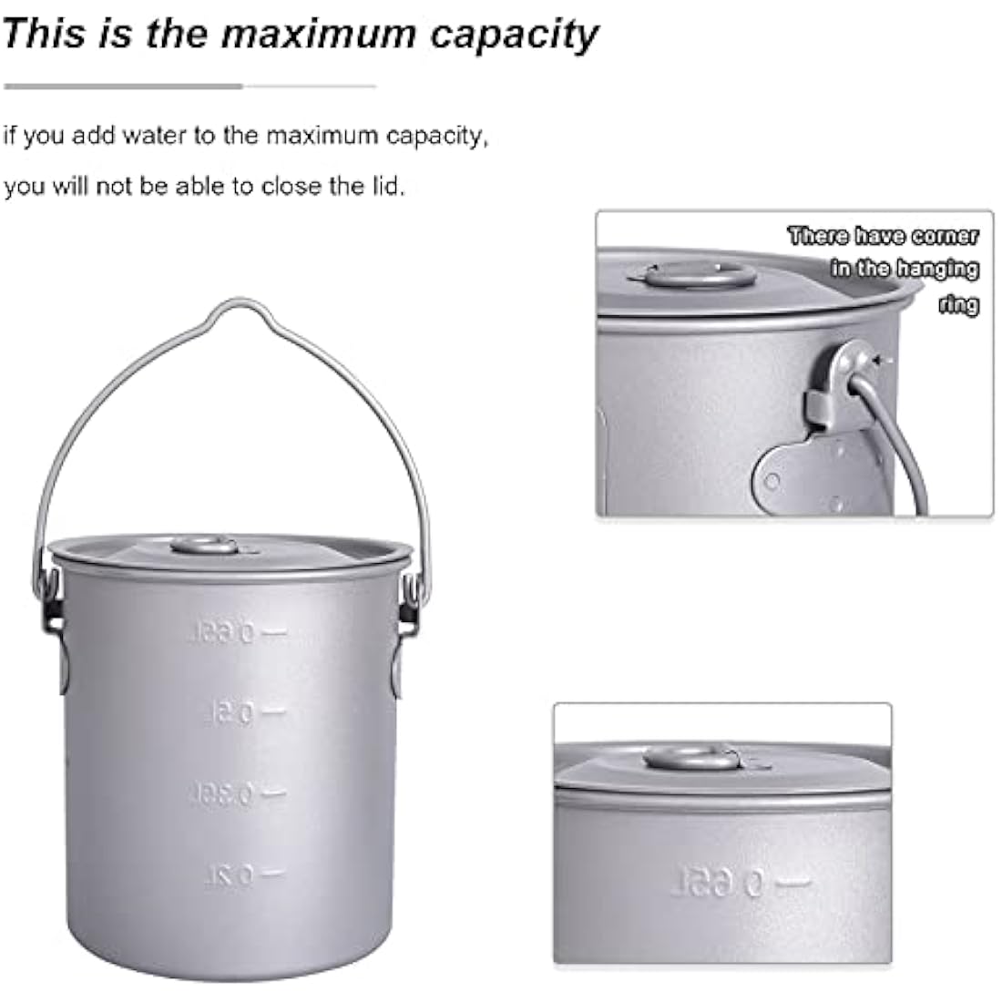 Boundless Voyage 750ml Titanium Pot | Ultralight Camping Mug Set