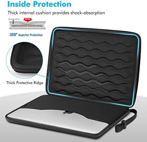 FINPAC Shockproof Laptop Hard Shell Sleeve for MacBook Air & Pro 13-14"
