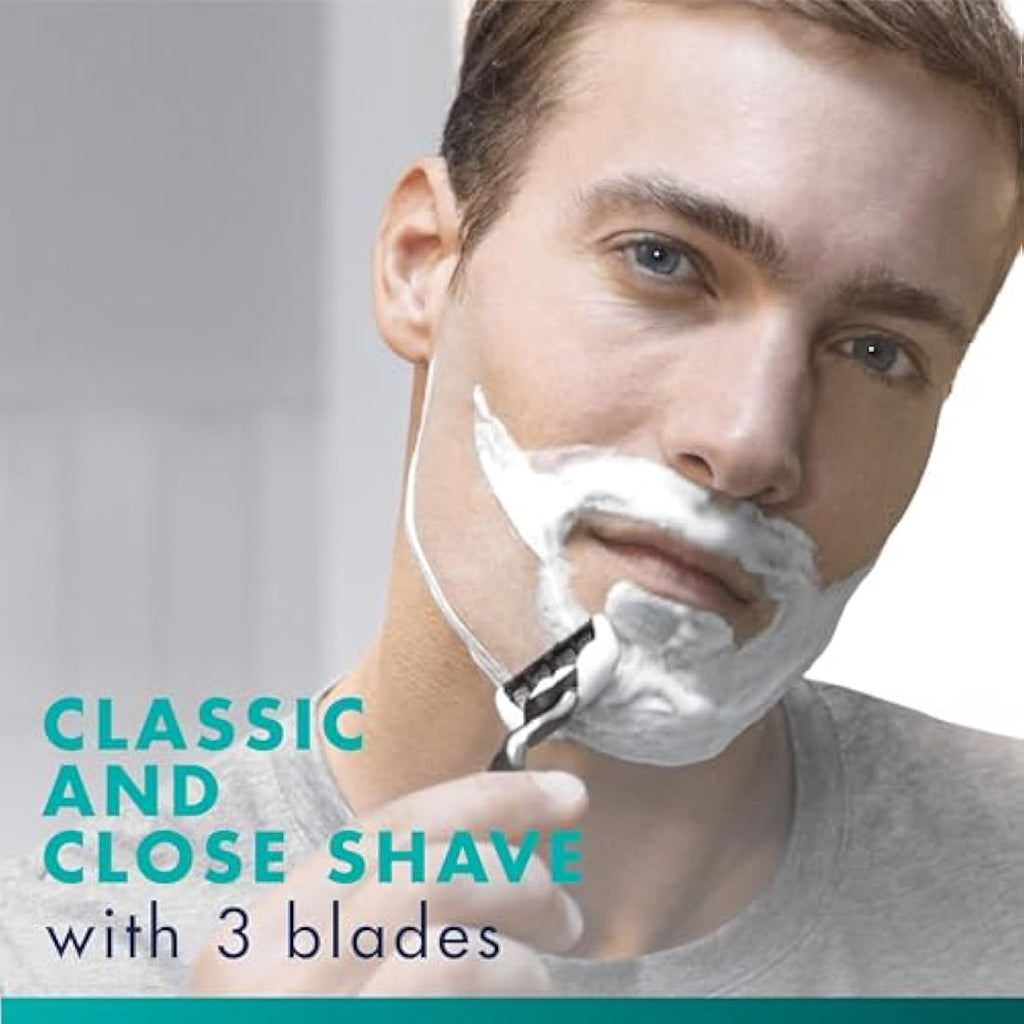Gillette Mach3 Razor Blade Refills for Men - 12 Count Steel Blades