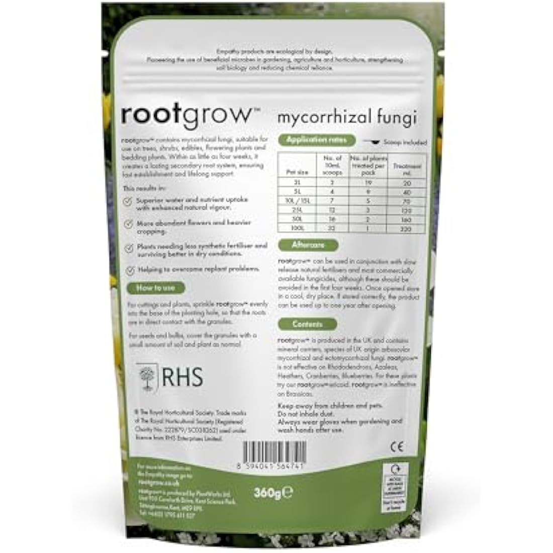 Rootgrow Mycorrhizal Fungi by Plantworks Ltd – RHS Endorsed, 360g