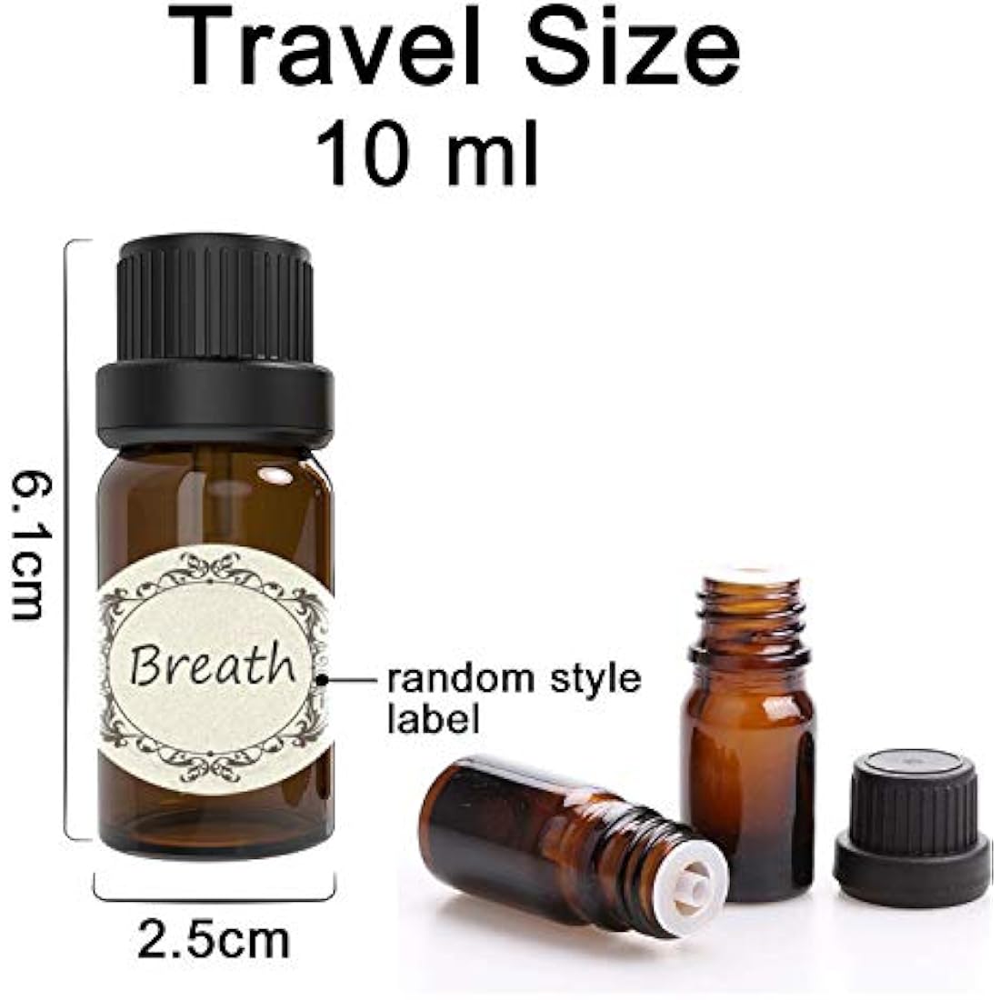 10ml Amber Glass Essential Oil Bottles with Dropper - 10 Pack