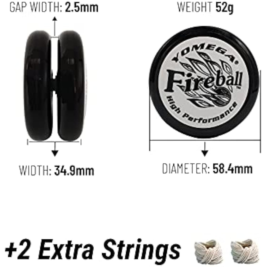Yomega Fireball Responsive Transaxle Looping Yo-Yo with 2 Extra Strings