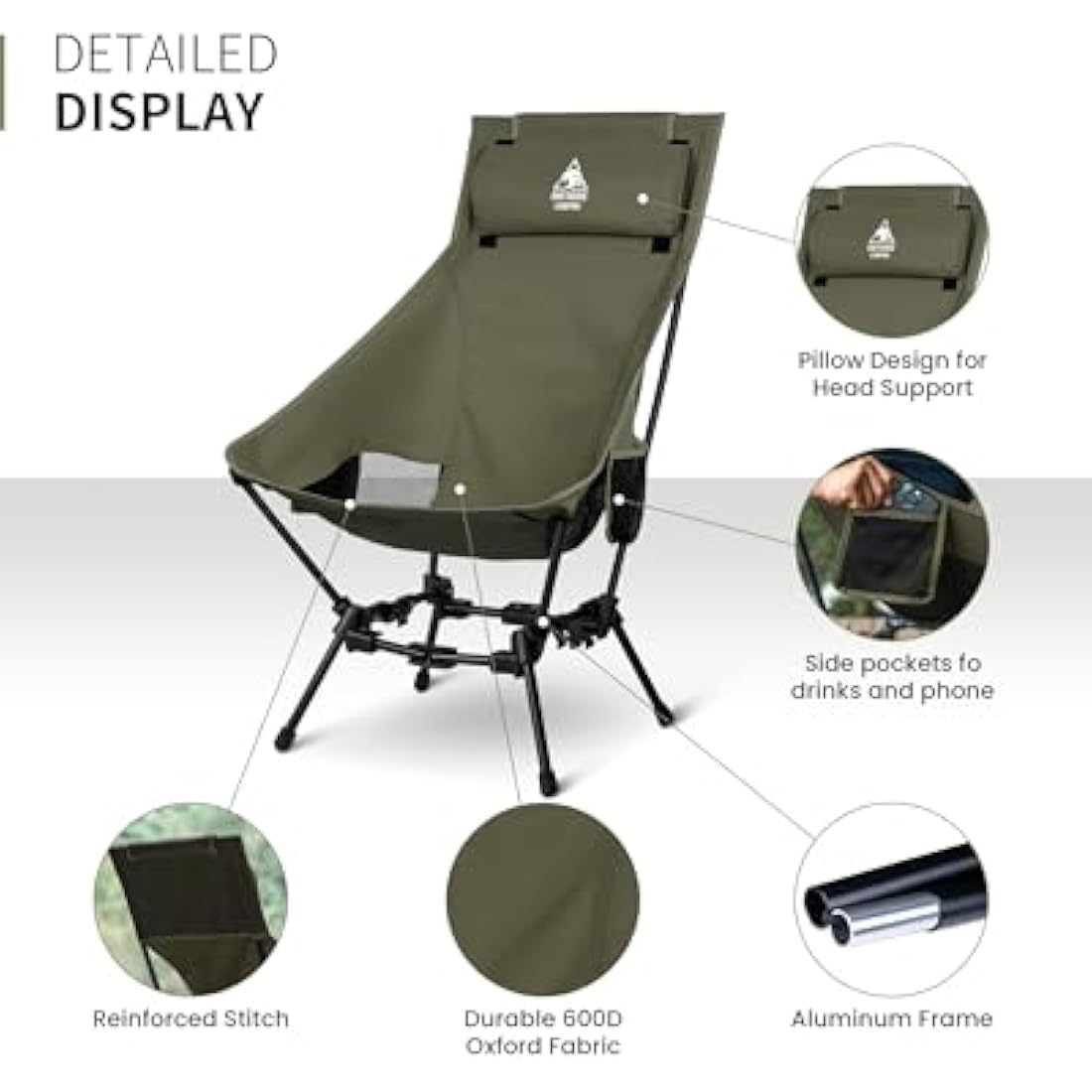 OneTigris Dragonhide Oversized Camping Chair | Heavy-Duty Folding Seat