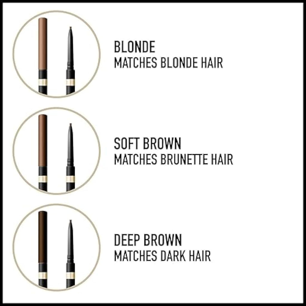 Max Factor Brow Shaper – Ultra Fine Eyebrow Pencil with Spoolie, 20 Brown