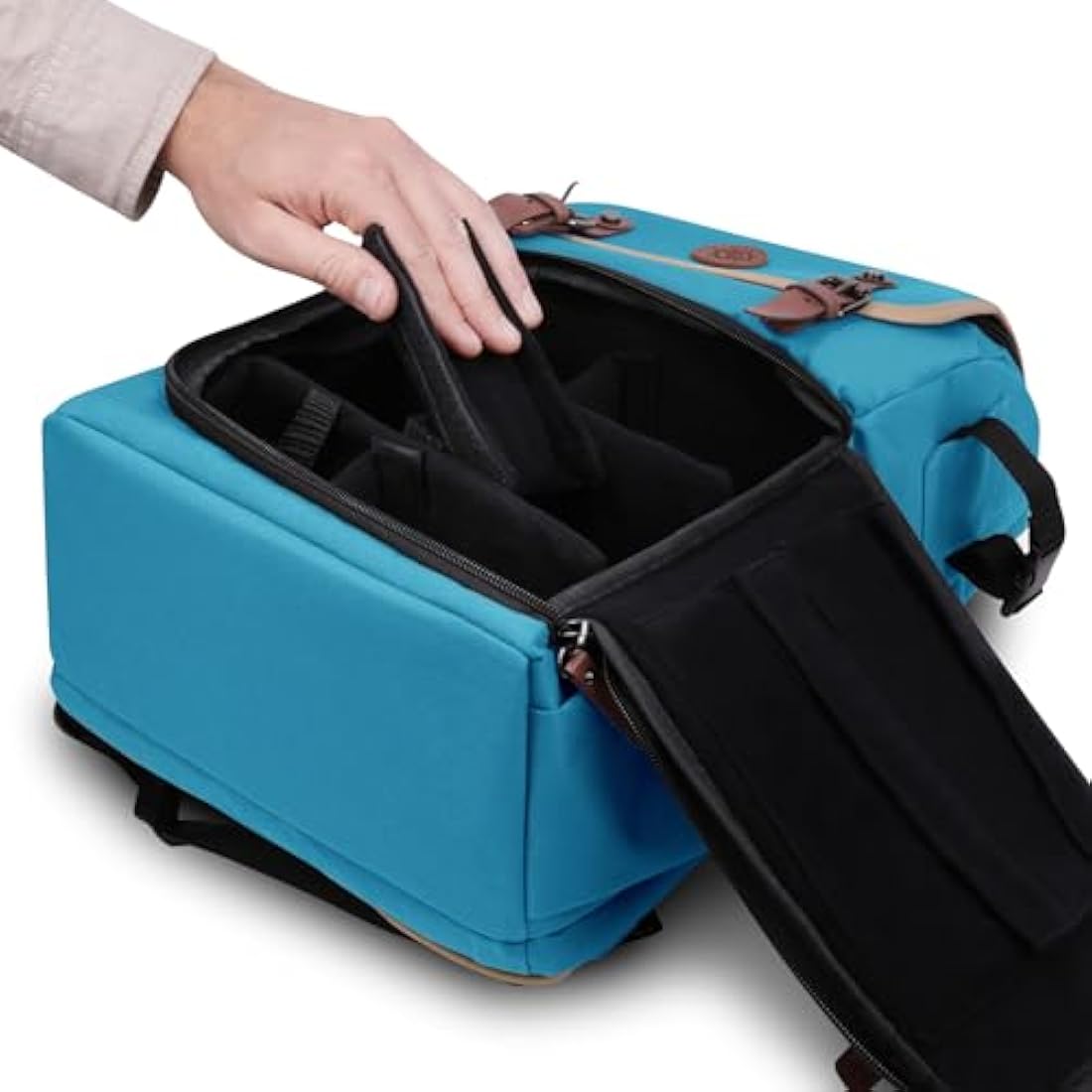 ENHANCE Trading Card Backpack – TCG Deck Box & Playmat Storage (Blue)