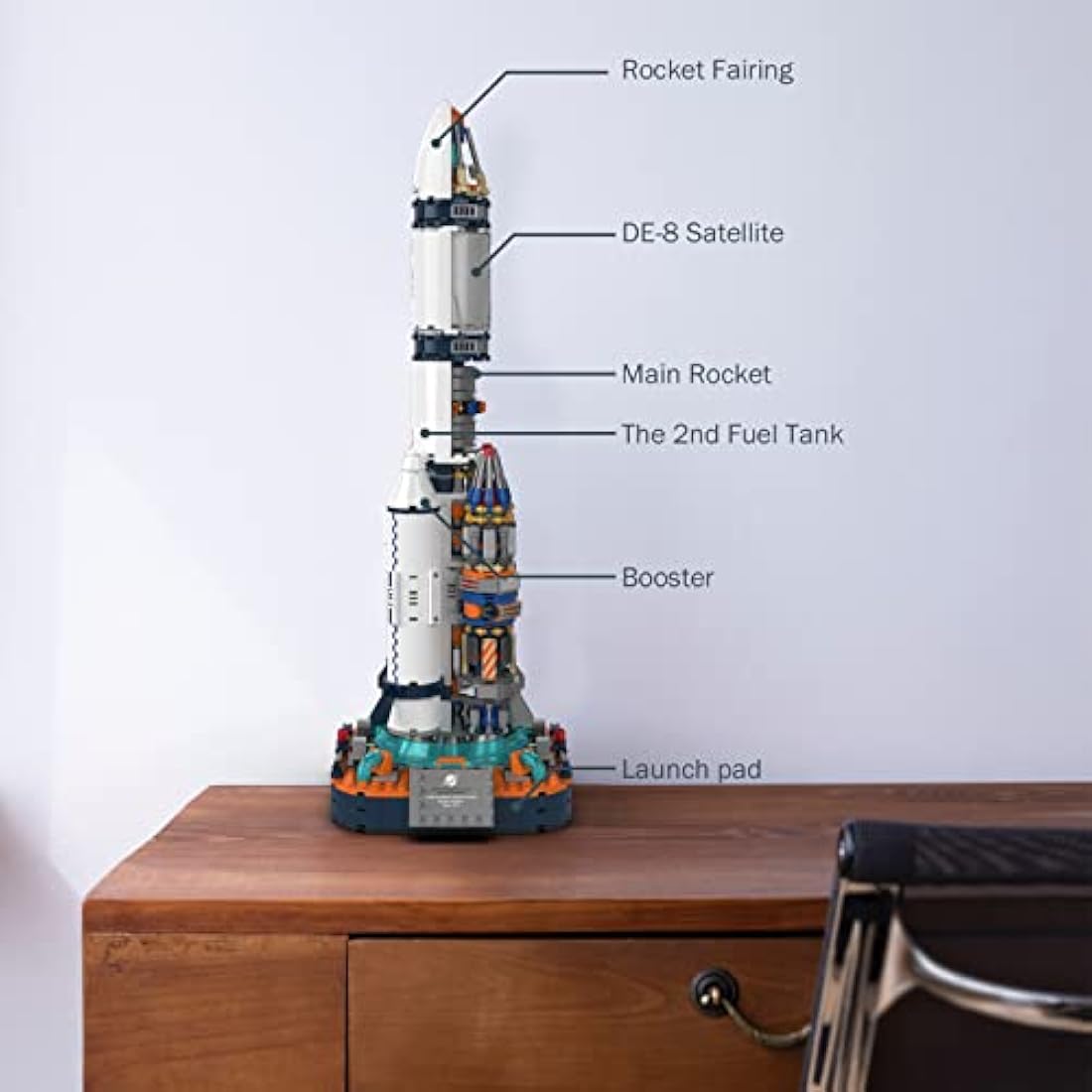 JMBricklayer Space Rocket Model Building Toy Set | 864 Piece STEM Kit