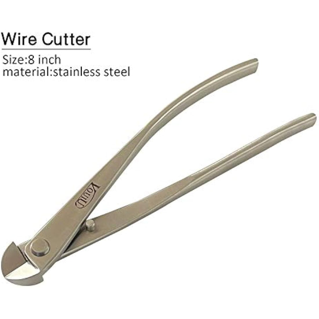 Jolof Store 6-Piece Stainless Steel Bonsai Tool Set with 210mm Cutters