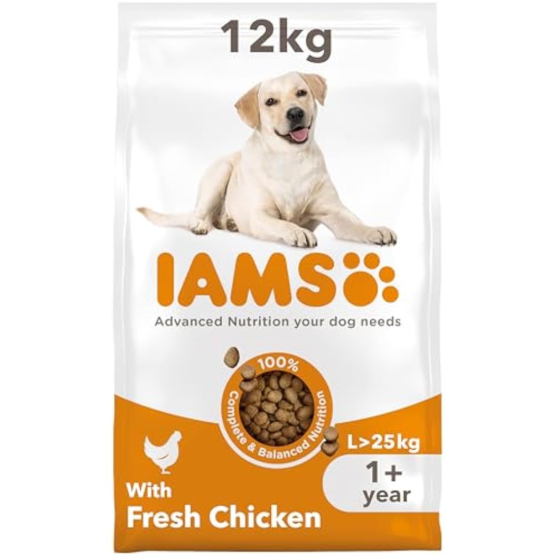 IAMS Adult Large Breed Dry Dog Food – Chicken & DentalCare – 12kg