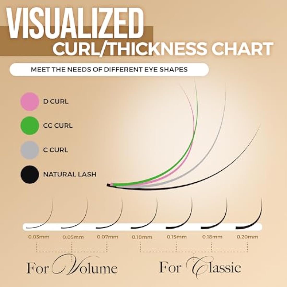 LASHVIEW Silk Eyelash Extensions | C Curl 0.20mm Individual Lashes