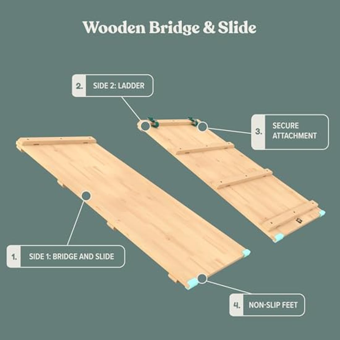 TP Toys Active Tots Wooden Pikler Slide & Climbing Ladder for Toddlers