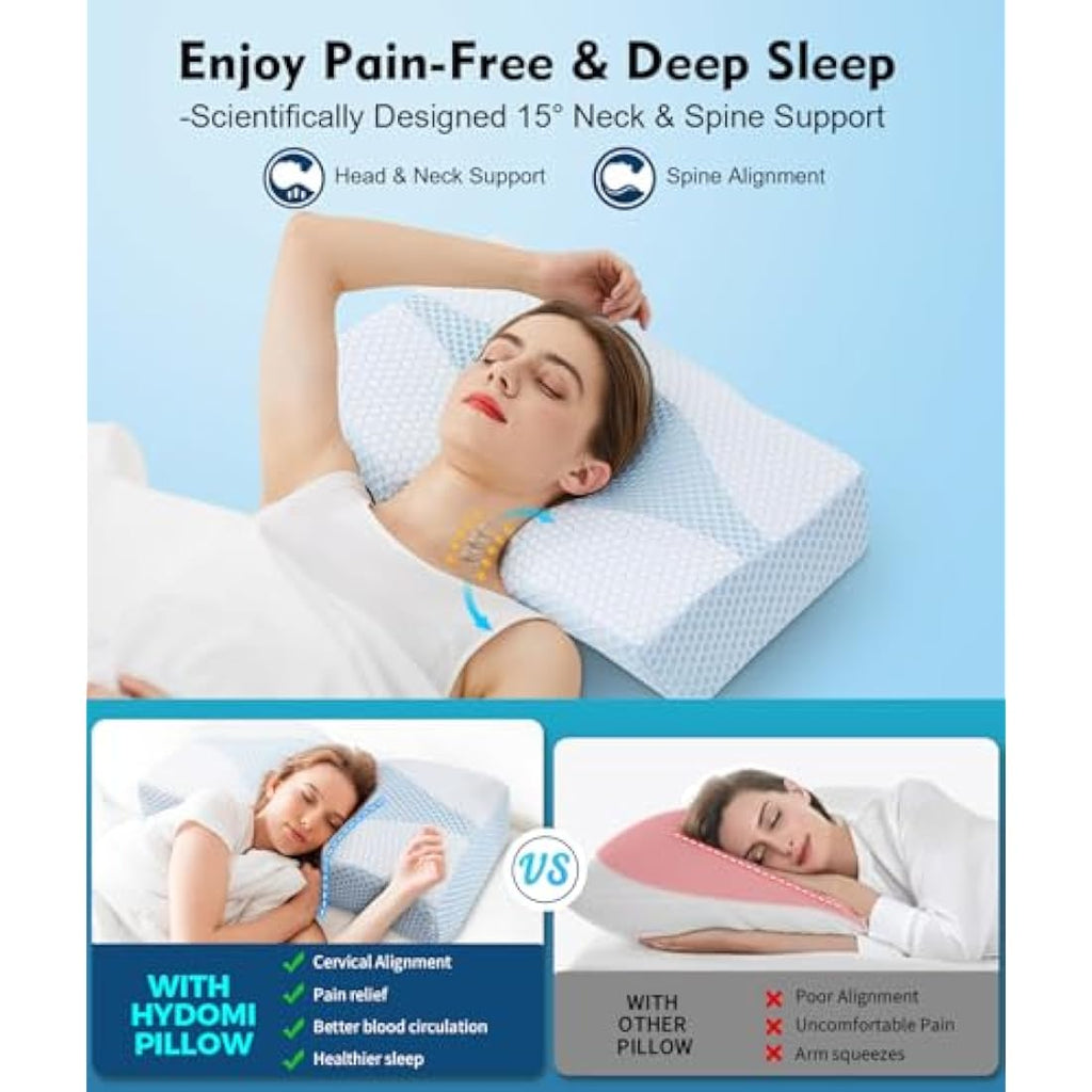HYDOMI Orthopedic Memory Foam Cervical Pillow for Neck and Shoulder Pain