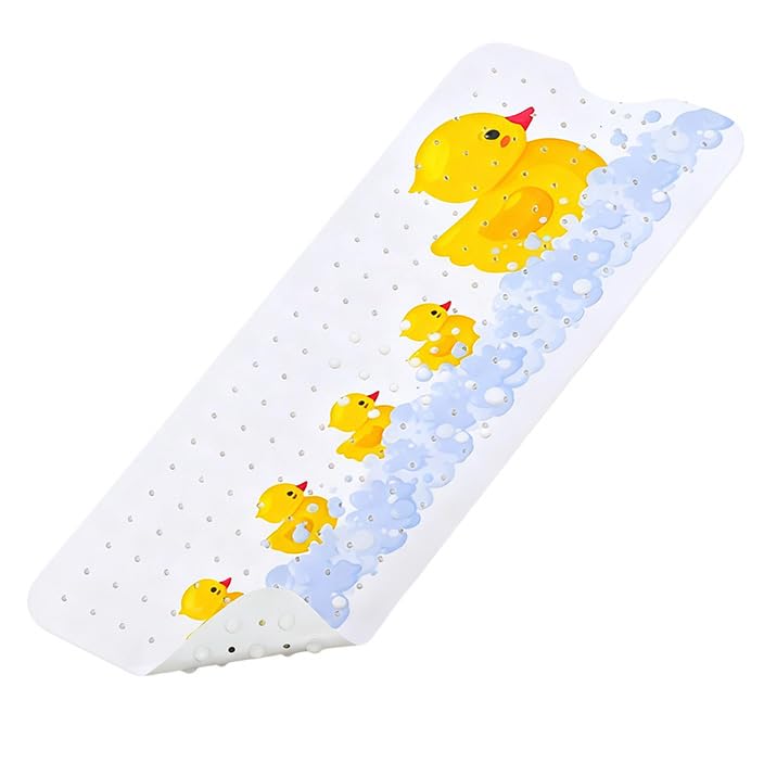 Jolof Store Kids Bath Mat – Non-Slip Yellow Duck Extra Long 100x40cm