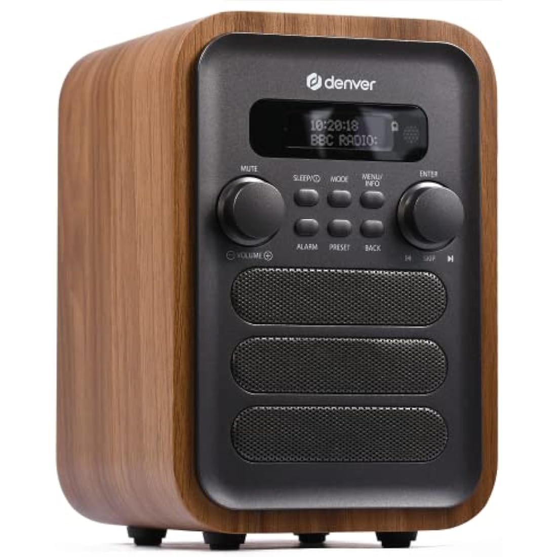 Denver DAB-48 Digital Radio – Bluetooth Speaker & Alarm Clock with Remote