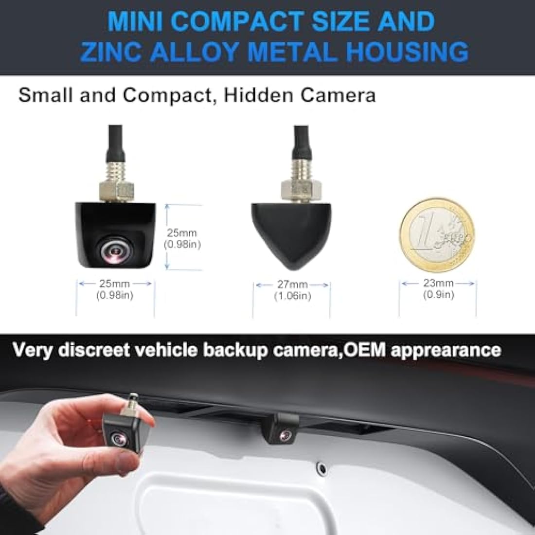 PARKVISION HD Reverse Camera – Adjustable Rear View with Parking Lines