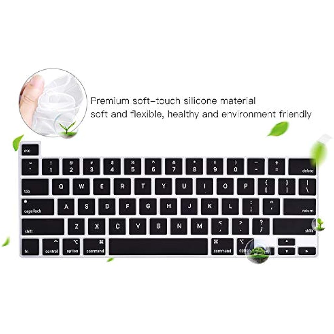 Silicone Keyboard Cover for MacBook Pro 13 & 16 Inch – Black