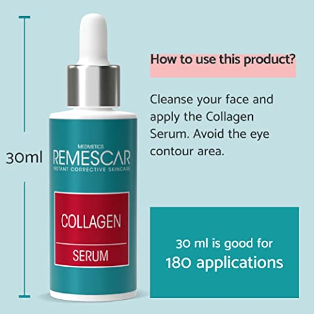 Remescar Collagen Face Serum – Firming Hyaluronic Acid Treatment 30ml