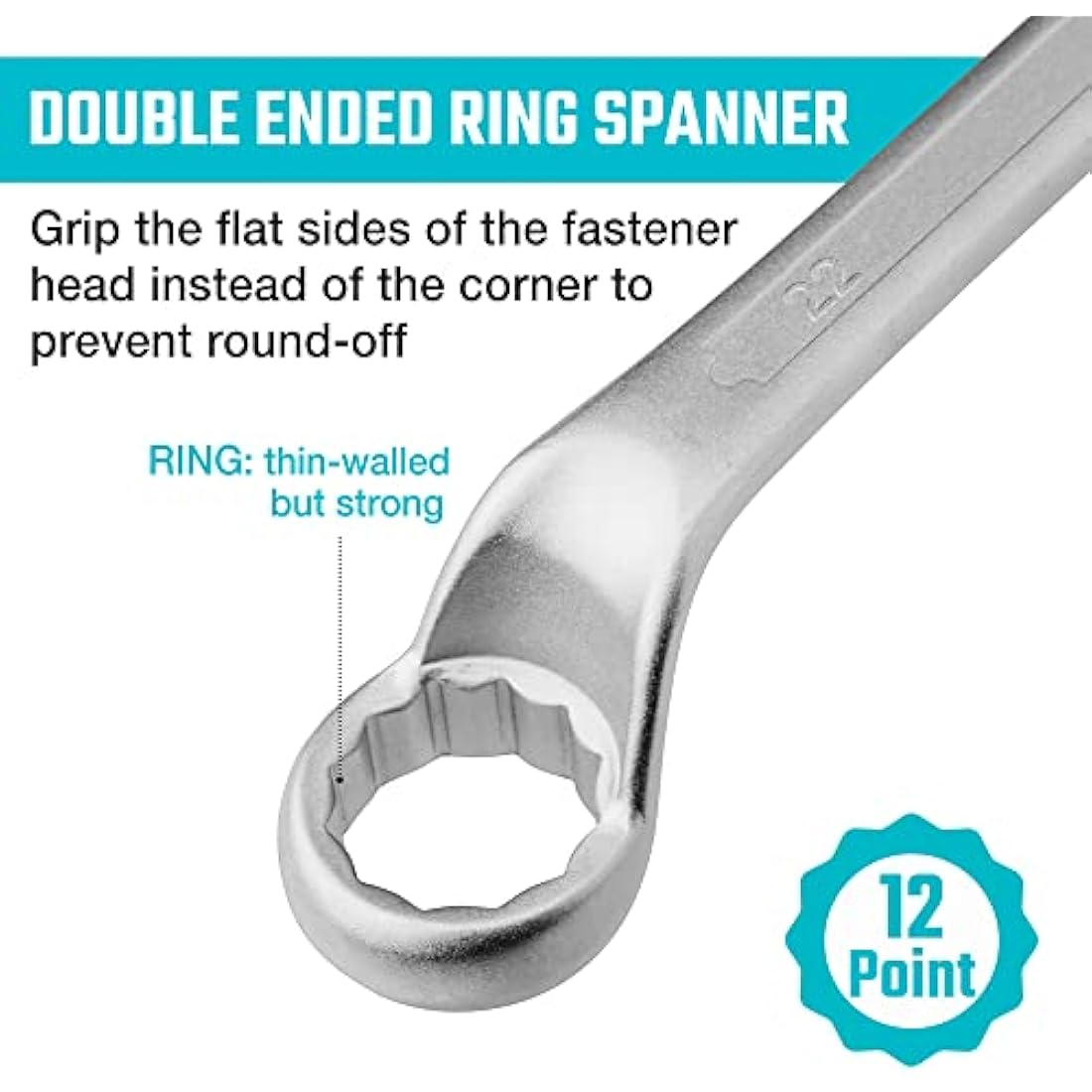 DURATECH 12-Piece Metric Offset Double Ring Spanner Set | 6-32mm CR-V