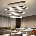 Mikeru Modern 3-Ring LED Pendant Light | Dimmable Black Chandelier