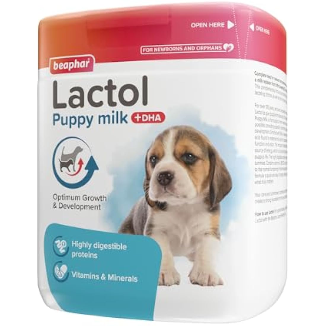 Beaphar Lactol Puppy Milk Replacer - Complete Feed with DHA - 500g