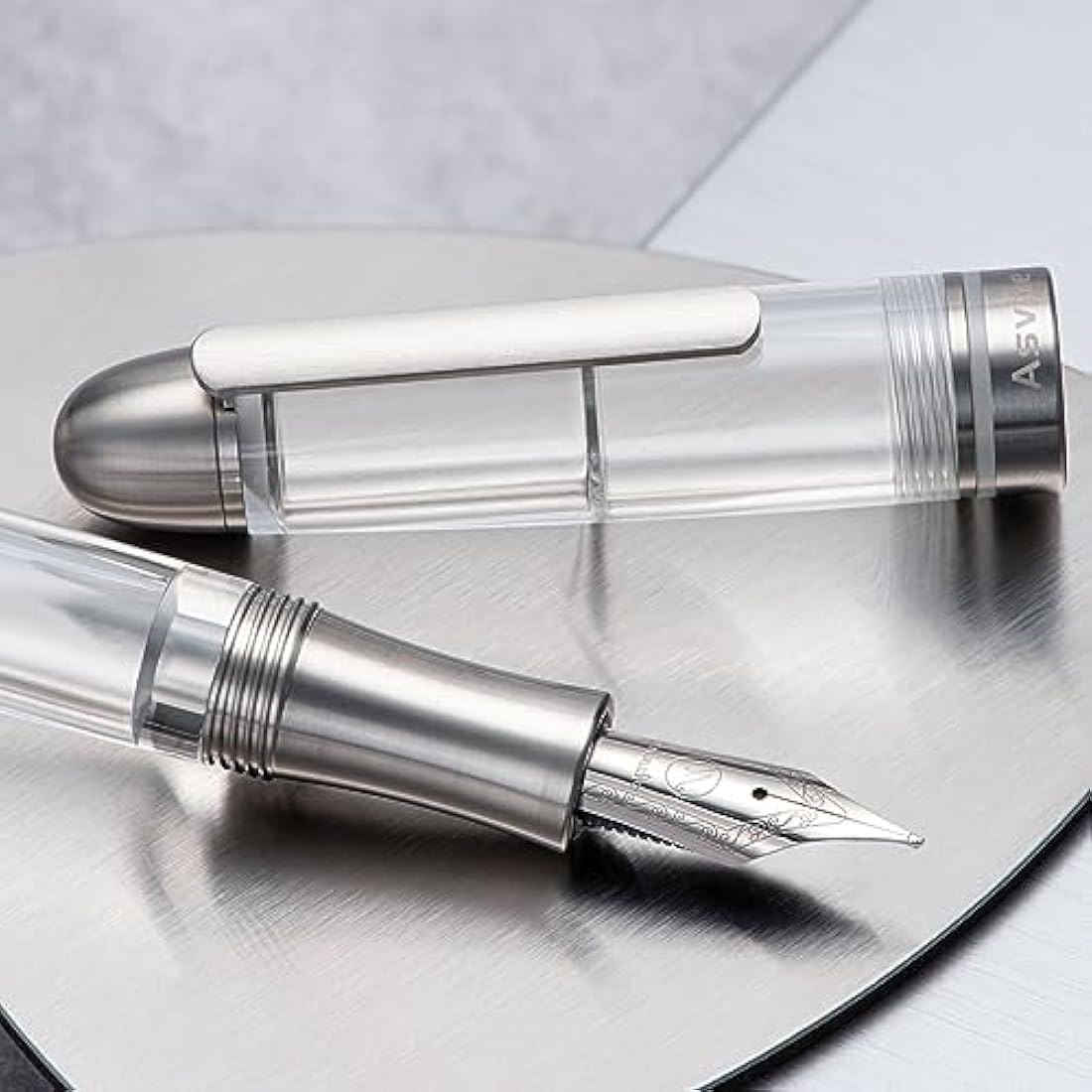 Asvine P36 Titanium Fountain Pen | Piston Filling Extra Fine Nib