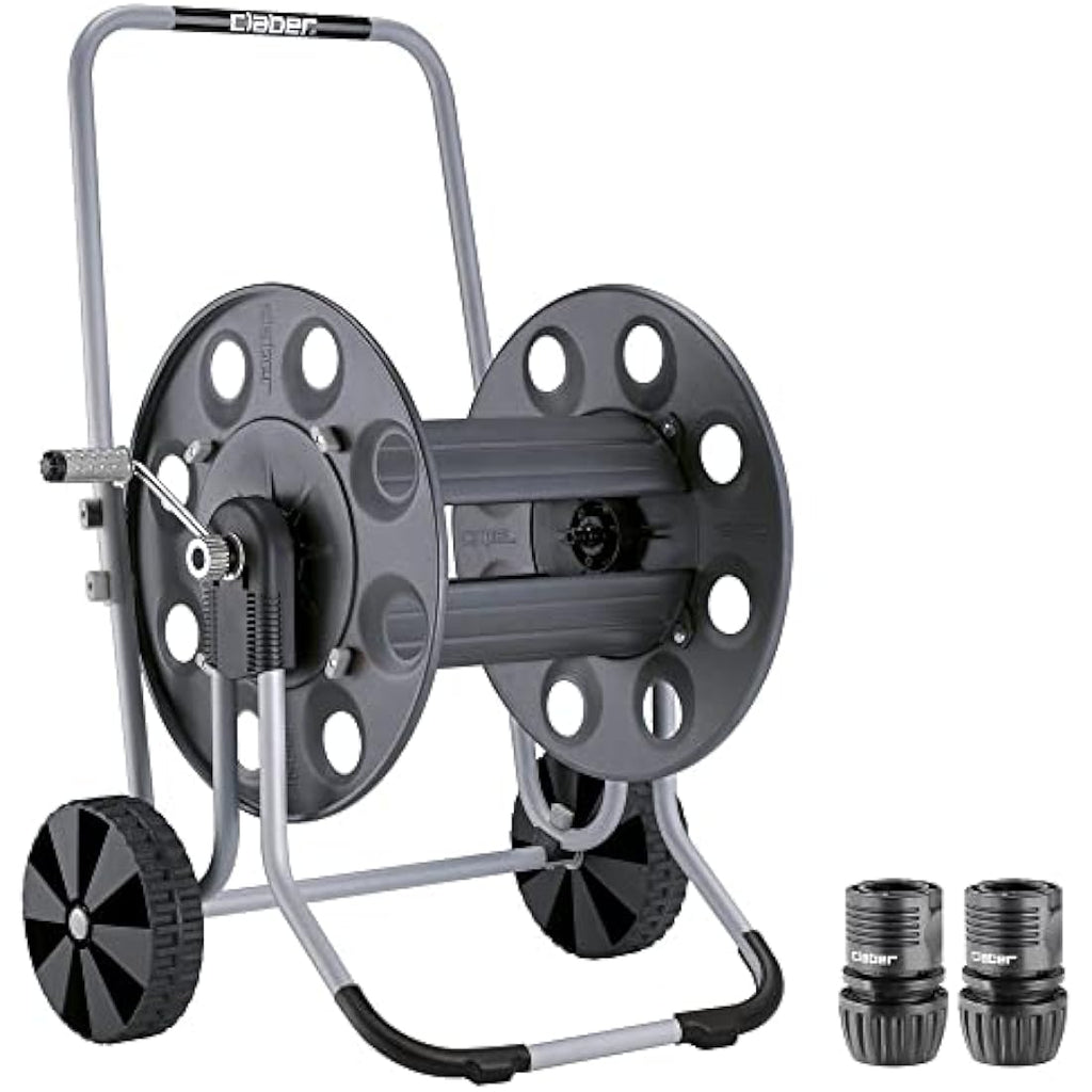 Claber Metal Gemini Hose Reel Cart – Heavy-Duty 130m Capacity