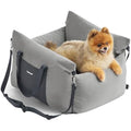 Lesure Dog Car Seat – Waterproof Booster Seat with Safety Leash, Grey