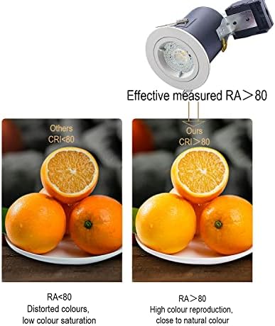 Jolof Store 4-Pack Fire Rated GU10 LED Downlights | 3000K Warm White