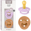 BIBS Colour Pacifier 2-Pack | Natural Rubber Latex | Violet Sky/Pumpkin