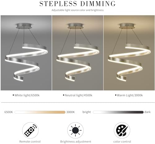 Jolof Store LED Ring Chandelier – Dimmable Modern Kitchen Island Pendant