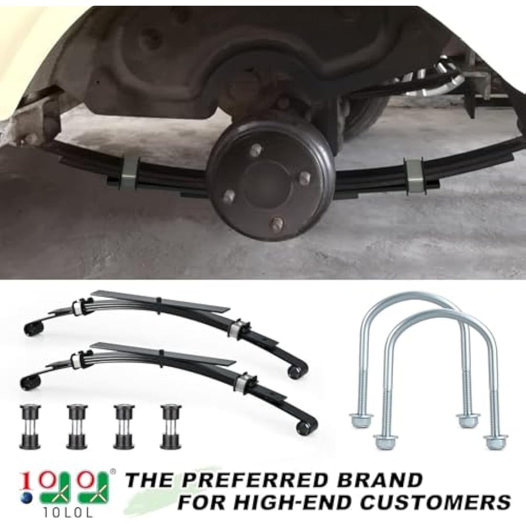 10L0L Club Car DS Heavy Duty 4-Leaf Rear Spring Kit for Gas & Electric