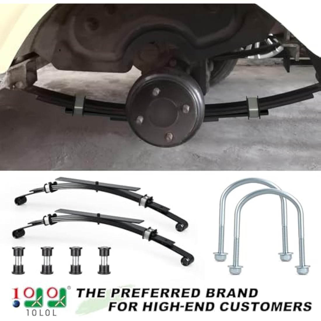 10L0L Club Car DS Heavy Duty 4-Leaf Rear Spring Kit for Gas & Electric