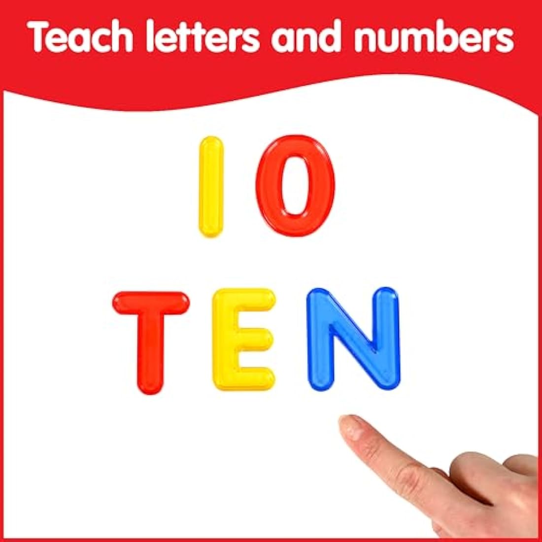 edxeducation Transparent Letters and Numbers | 36pc Sensory Play Set