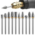 10pc Tungsten Carbide Rotary Burrs Set for Die Grinder