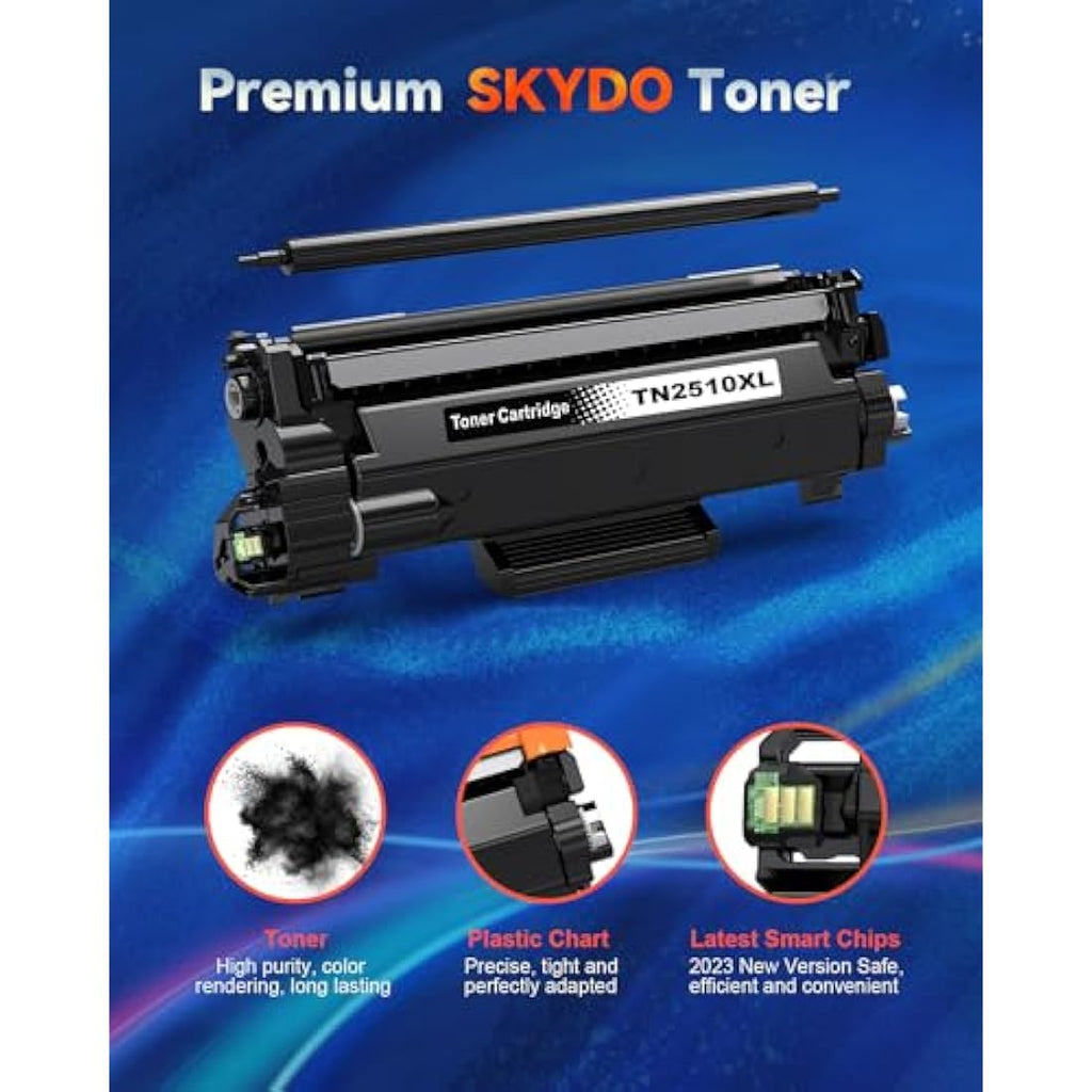 Skydo TN2510XL High Yield Black Toner Cartridge for Brother DCP-L2665DW